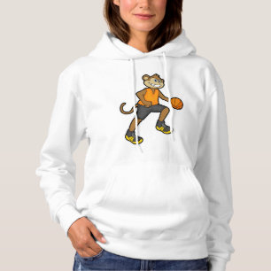 Monkey at Basketball Sports Hoodie