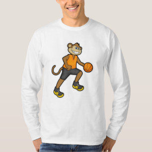 Monkey at Basketball Sports T-Shirt