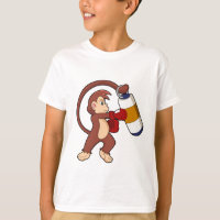 Monkey at Boxing with Punching bag