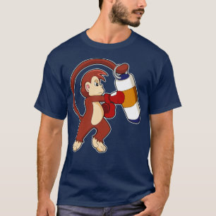 Monkey at Boxing with Punching bag T-Shirt