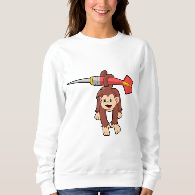Monkey at Darts with Dart Sweatshirt (Front)