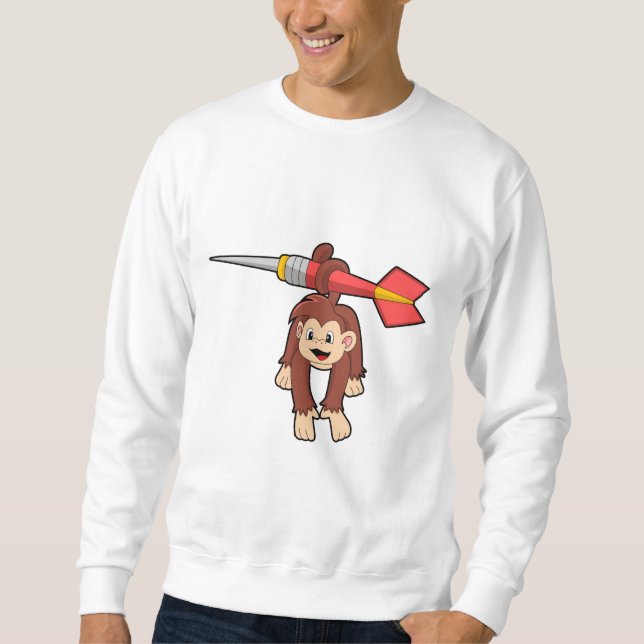 Monkey at Darts with Dart Sweatshirt (Front)