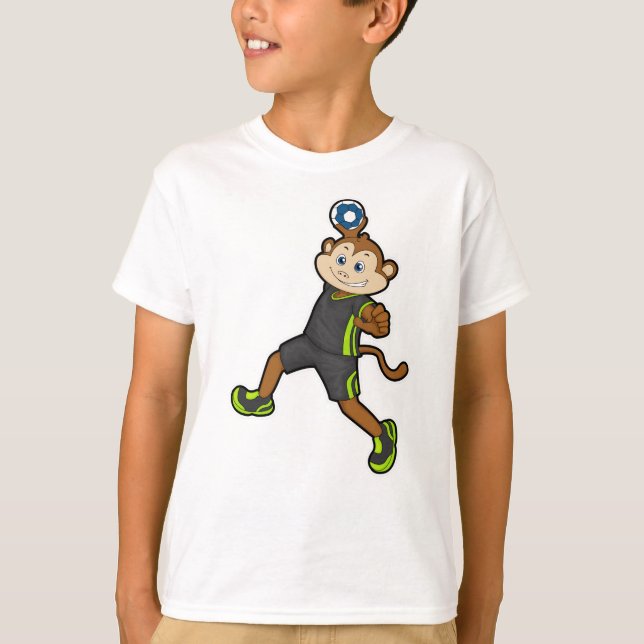Monkey at Handball player with Handball T-Shirt (Front)