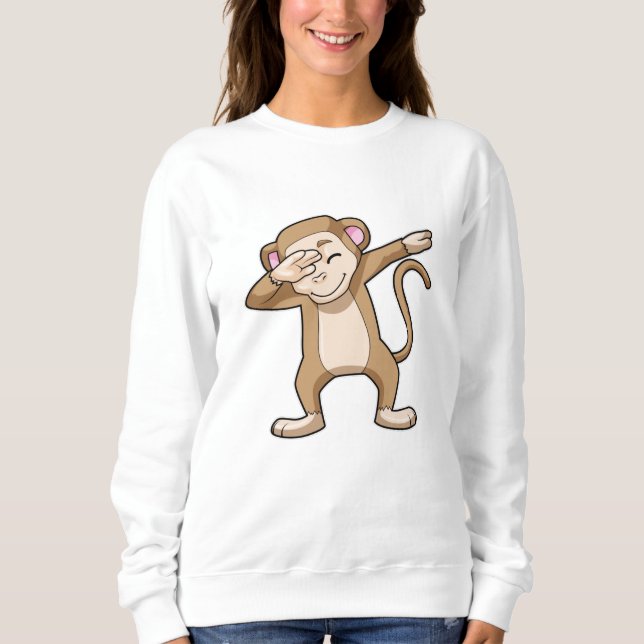 Monkey at Hip Hop Dance Dab Sweatshirt (Front)