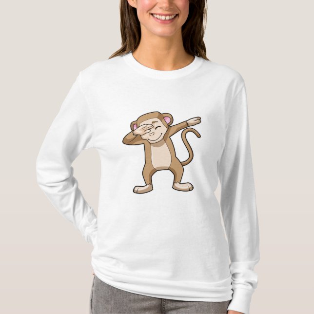 Monkey at Hip Hop Dance Dab T-Shirt (Front)