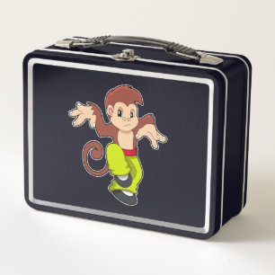 Monkey at Martial arts Kungfu Metal Lunch Box