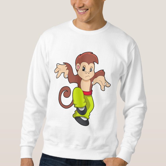 Monkey at Martial arts Kungfu Sweatshirt (Front)