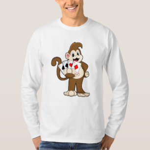Monkey at Poker with Poker cards T-Shirt