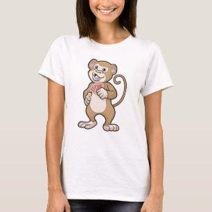Monkey at Poker with Poker cards T-Shirt