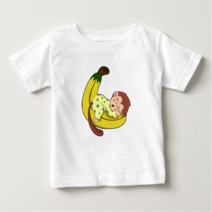 Monkey at Sleeping in Pajamas Baby T-Shirt