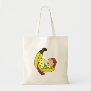 Monkey at Sleeping in Pyjamas Tote Bag