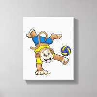Monkey at Sports with Volleyball