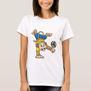 Monkey at Sports with Volleyball T-Shirt