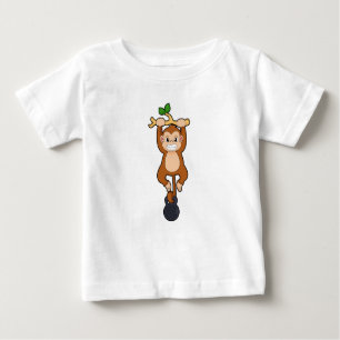 Monkey at Strength training with Dumbbell Baby T-Shirt