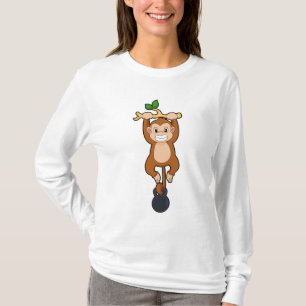 Monkey at Strength training with Dumbbell T-Shirt
