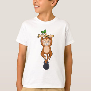 Monkey at Strength training with Dumbbell T-Shirt