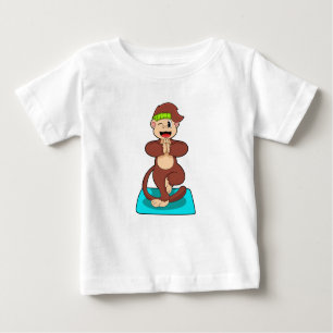 Monkey at Yoga in Standing Baby T-Shirt