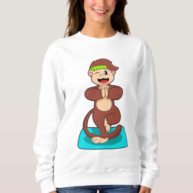 Monkey at Yoga in Standing Sweatshirt (Front)