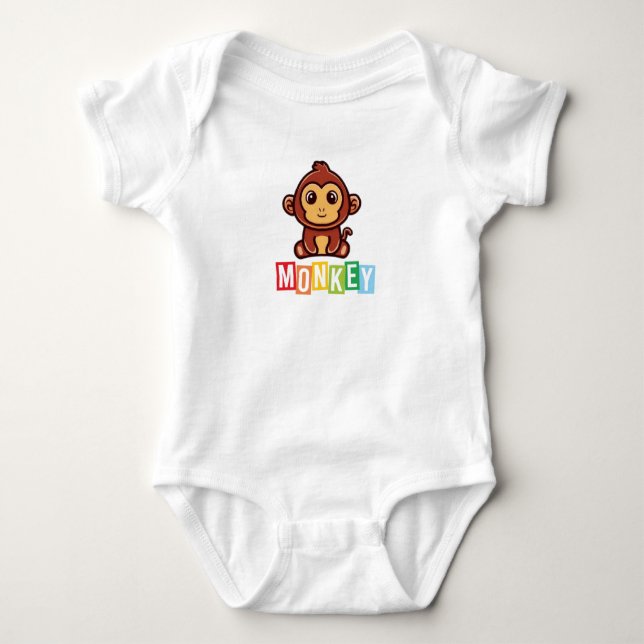 Monkey Baby Jersey Bodysuit (Front)