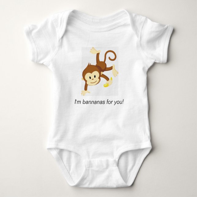 monkey baby outfit baby bodysuit (Front)