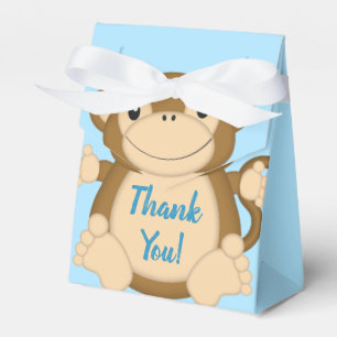 Monkey Baby Shower Blue Favour Box