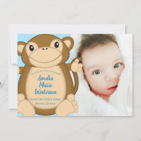 Monkey Baby Shower Blue