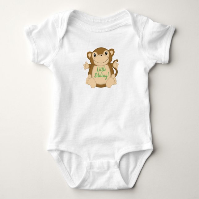 Monkey Baby Shower Green Bodysuit (Front)