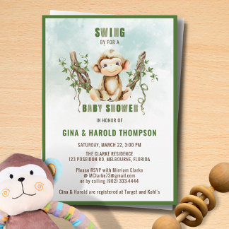 Monkey Baby Shower Invitation