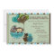 Monkey Baby Shower Invitation TEAL