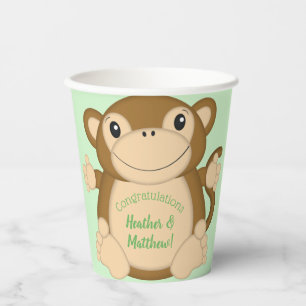 Monkey Baby Shower Jungle Paper Cups