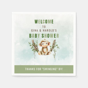 Monkey Baby Shower Paper Napkins