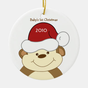 MONKEY BABY'S 1ST Christmas Tree Ornament