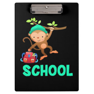 Monkey Back To School Clipboard