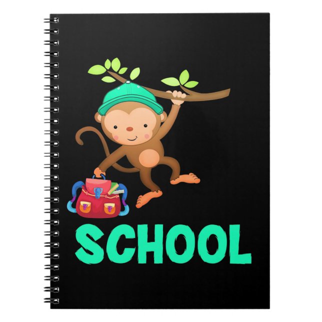Monkey Back To School Notebook (Front)