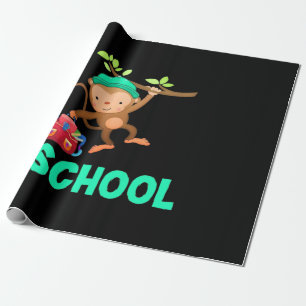 Monkey Back To School Wrapping Paper