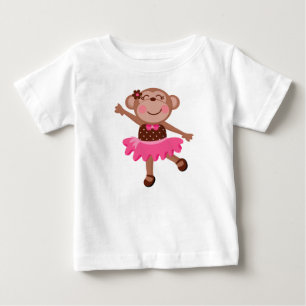 Monkey Ballerina Girly Baby Tutu Bodysuit