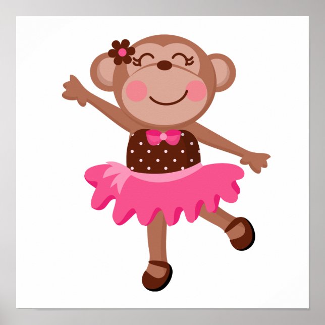 Monkey Ballerina Poster (Front)