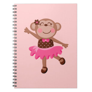 Monkey Ballerina Spiral Notebook