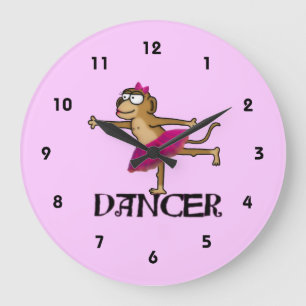 Monkey Ballet Large Clock
