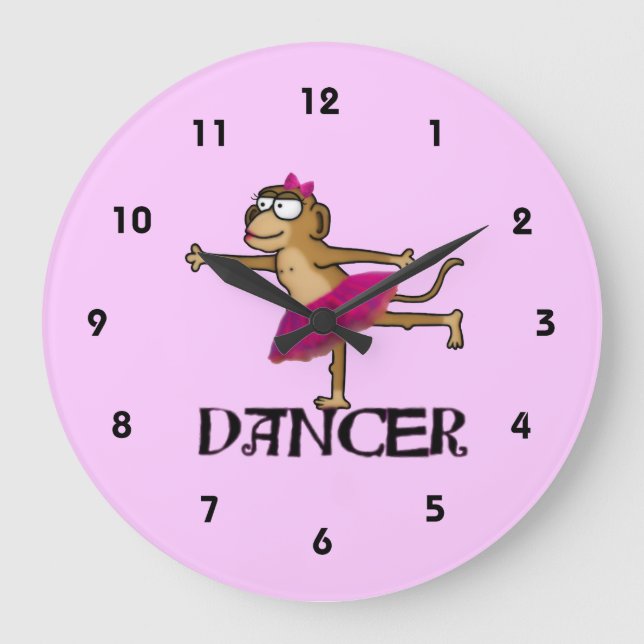Monkey Ballet Large Clock (Front)
