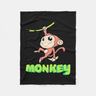 Monkey Banana Fleece Blanket