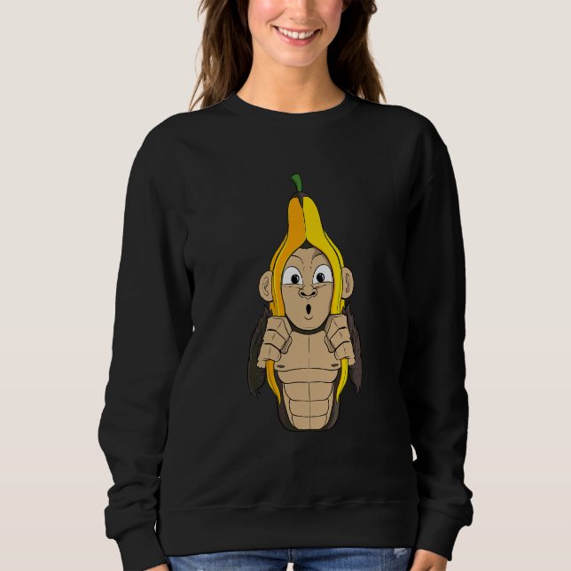 Monkey Banana Humour Sweatshirt (Front)
