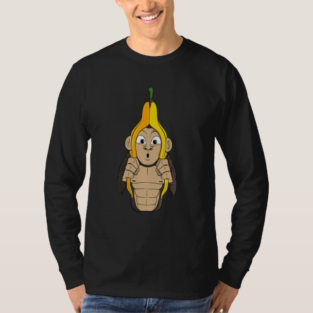 Monkey Banana Humour T-Shirt (Front)