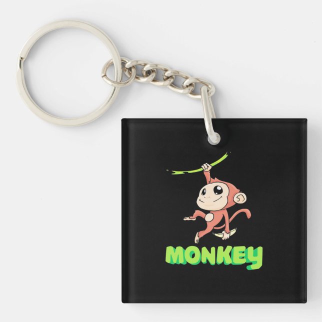 Monkey Banana Key Ring (Front)