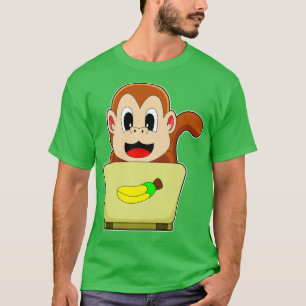 Monkey Banana Laptop T-Shirt