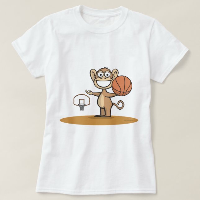 Monkey Basketball T-Shirt (Design Front)