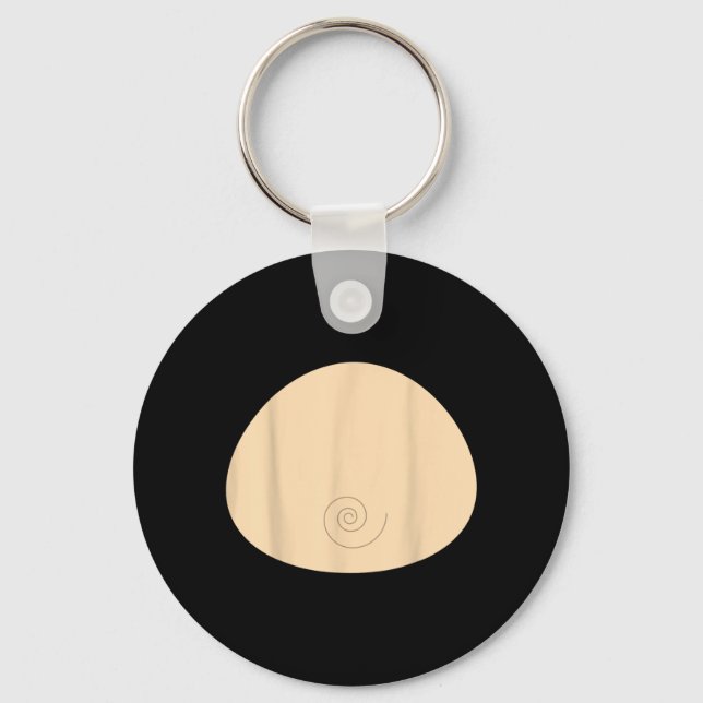 Monkey Belly Shirt Funny Halloween Key Ring (Front)