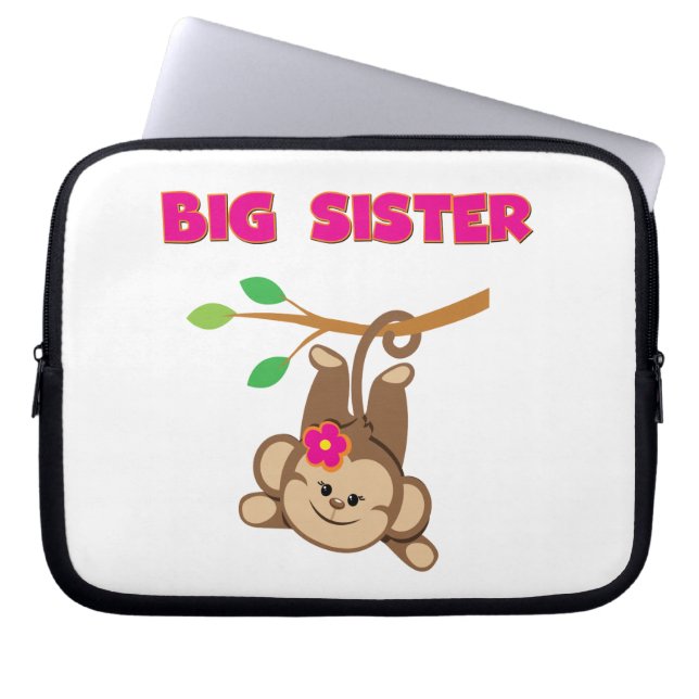 Monkey Big Sister Laptop Sleeve (Front)
