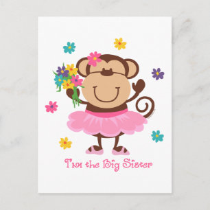 Monkey Big Sister Postcard