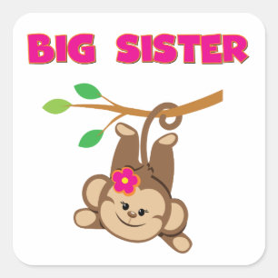 Monkey Big Sister Square Sticker